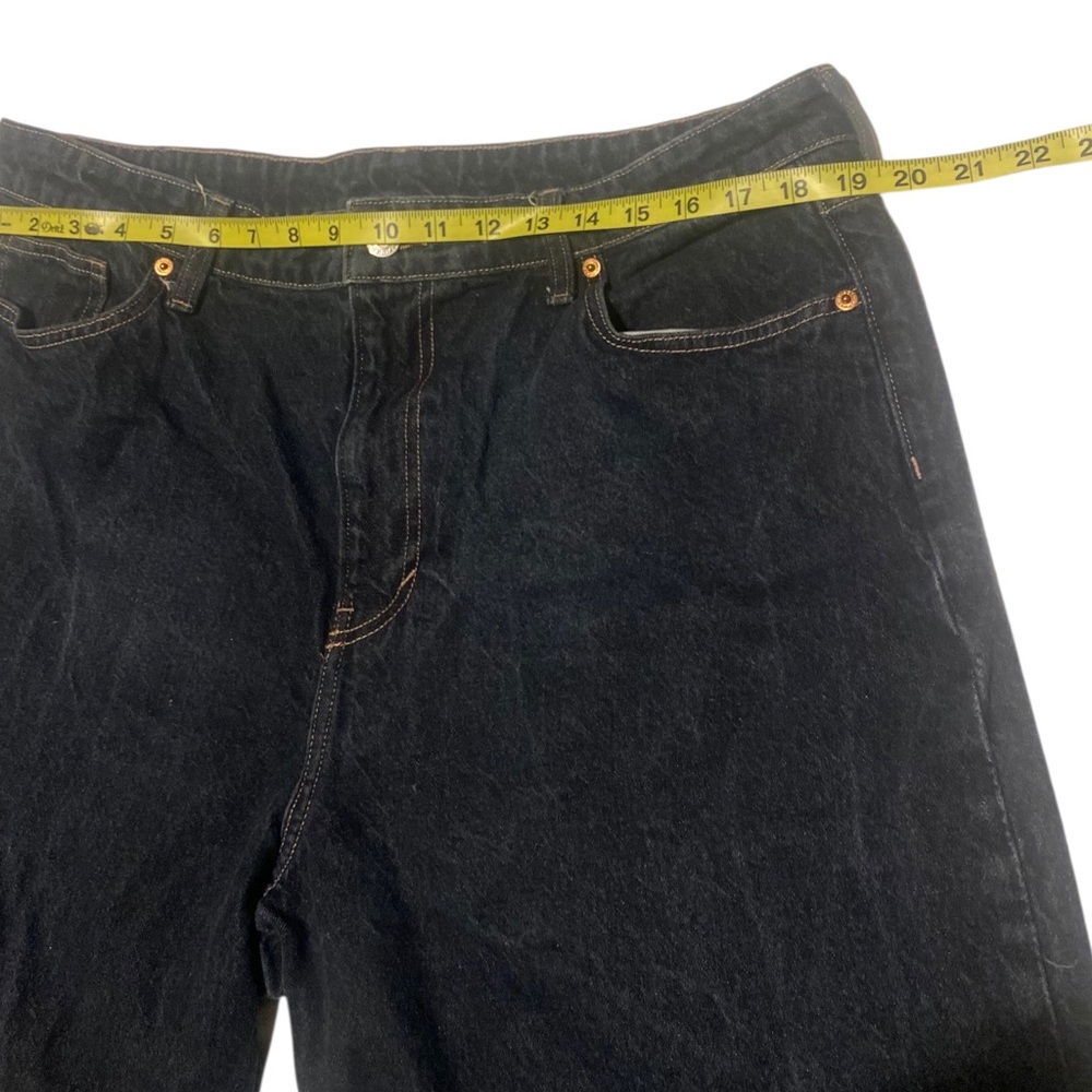 H&M &Denim Barrel Jeans Women’s 18 Loose Fit High Waist Dark Wash 100% Cotton - Picture 6 of 16